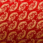 Abstract Red and Gold Floral Background